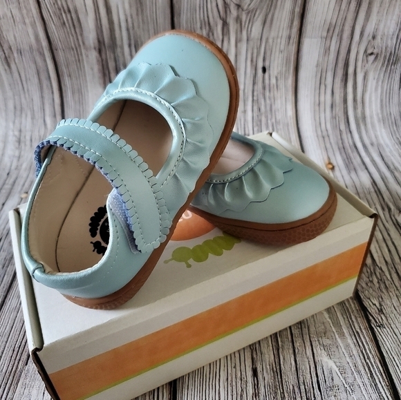 Livie and Luca Ruche Shoes Blue Shimmer New Wuthout Box - Picture 2 of 9
